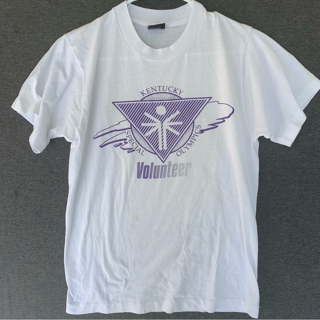 Vintage Kentucky Special Olympics Volunteer Tee Shirt Adult Size Medium 90s